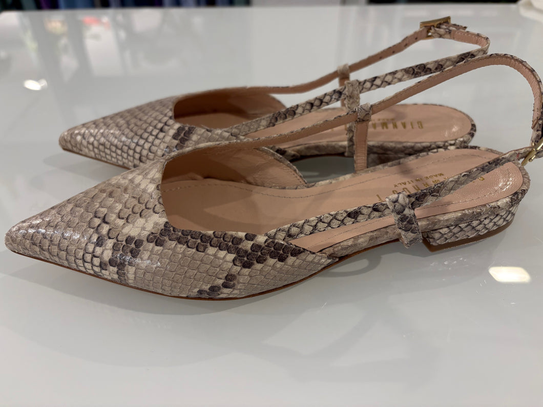 GIANMARCO F. - K158 - SANDALO CHANEL PELLE STAMPA PITONE